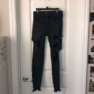 AE Ripped Black Skinny Jeans